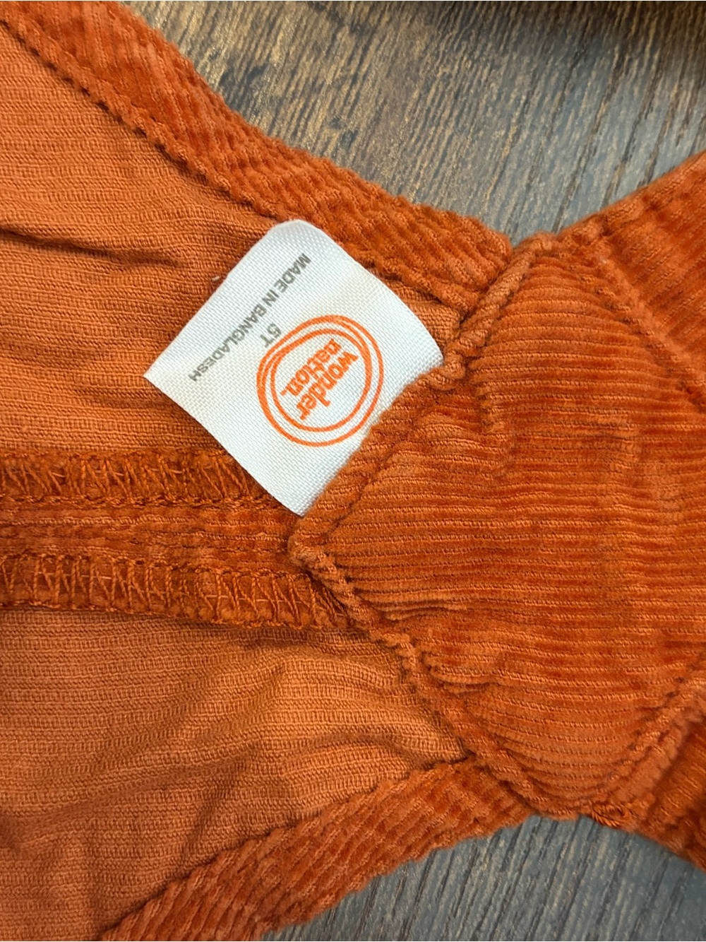 wonder nation Orange Ribbed Skirtall